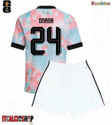 Belgio Amadou Onana #24 Seconda Maglia Bambino Mondiali 2026 Manica Corta (+ Pantaloni corti)